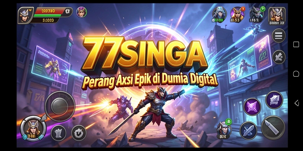 Screenshot menampilkan aksi cepat dalam 77SINGA.
