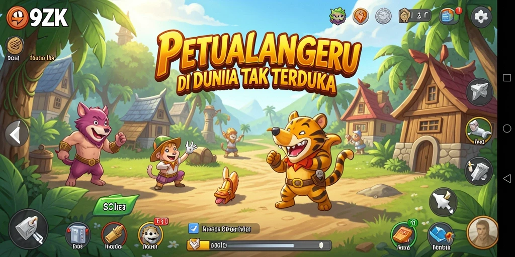 Screenshot menampilkan aksi seru dalam permainan <strong>99ZK</strong> di dunia petualangan.