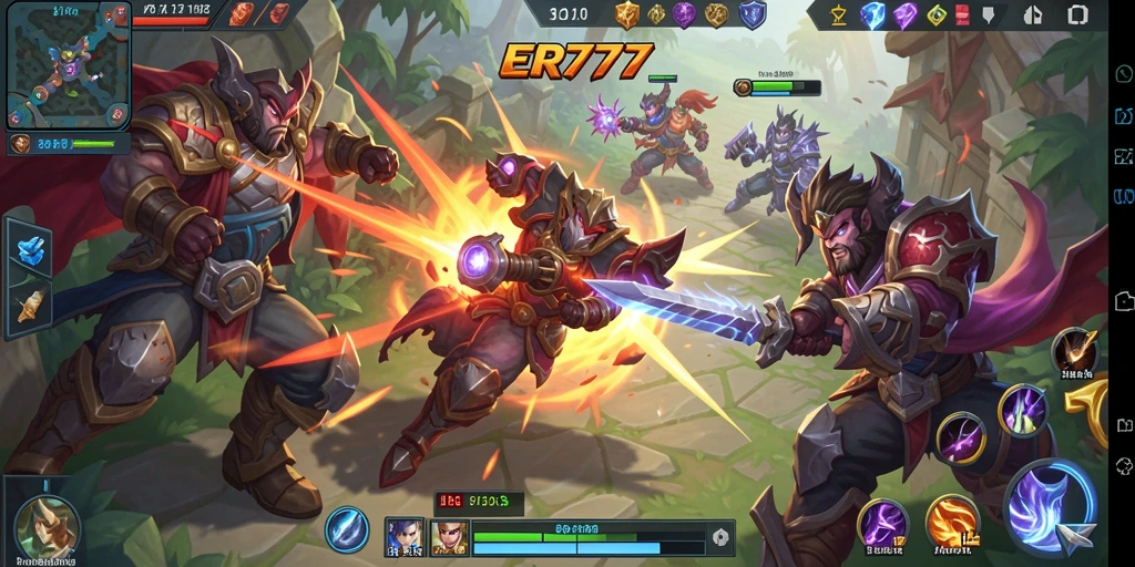 Gambaran gameplay seru dari pertarungan tim dalam ER777.