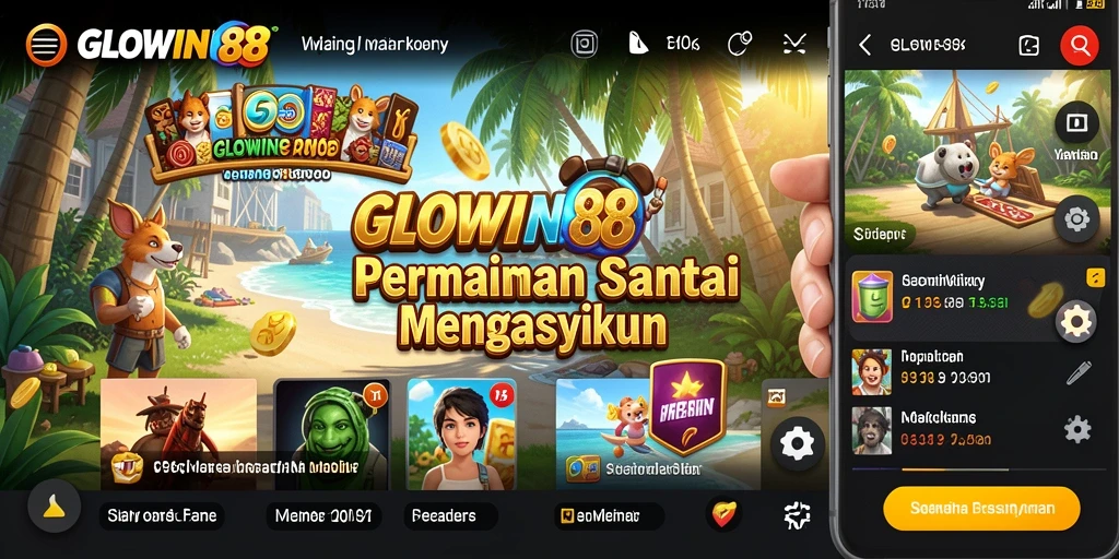 Tampilan gameplay seru dalam GLOWIN88 yang penuh warna.