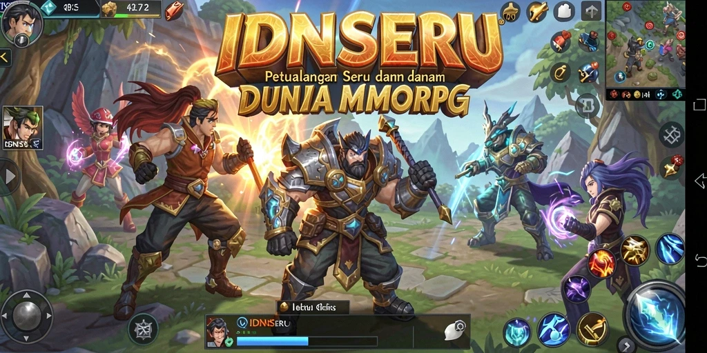 Tampilan gameplay menarik dari IDNSERU saat berpetualang bersama pemain lain.
