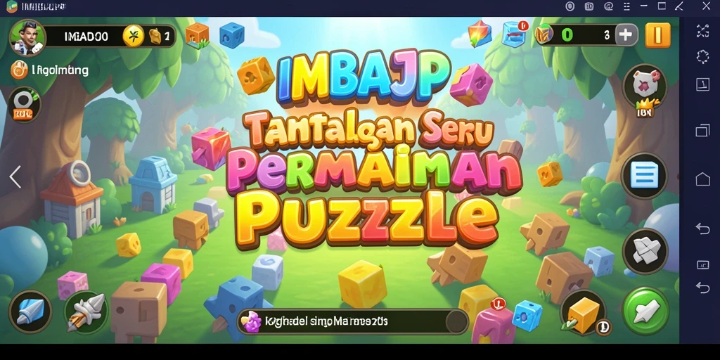 Tampilan gameplay <strong>IMBAJP</strong> dengan berbagai teka-teki yang menantang.