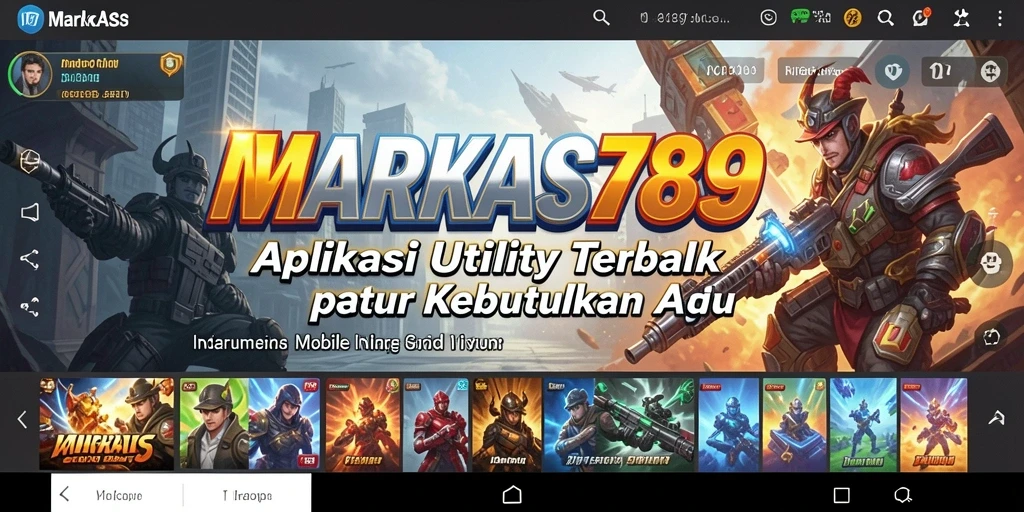 Screenshot utama menunjukkan antarmuka aplikasi MARKAS789 yang intuitif.