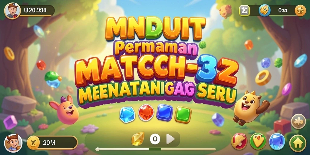 Tampilan gameplay seru di MNDUIT dengan tantangan Match-3.