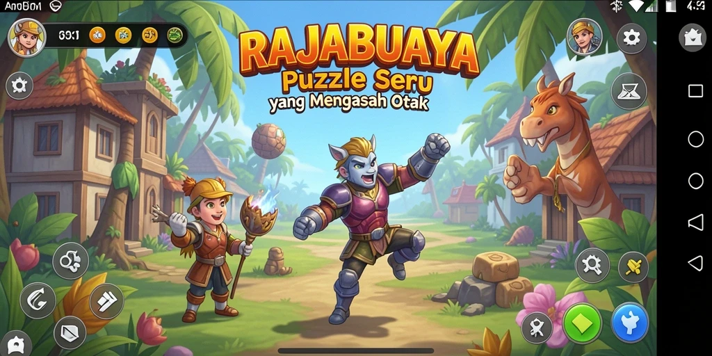 Tampilan gameplay seru dan menantang di RAJABUAYA.
