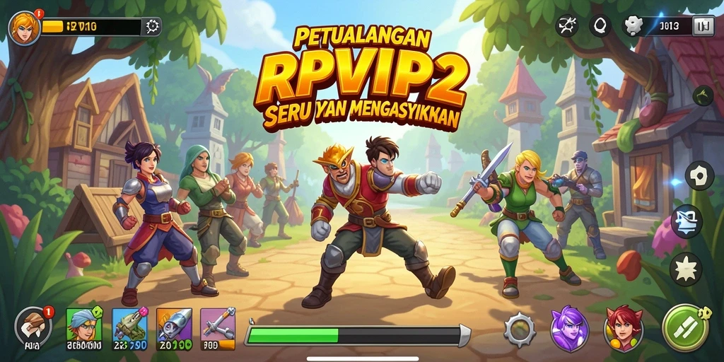 Screenshot utama RPVIP2 menunjukkan gameplay Arcade yang seru.