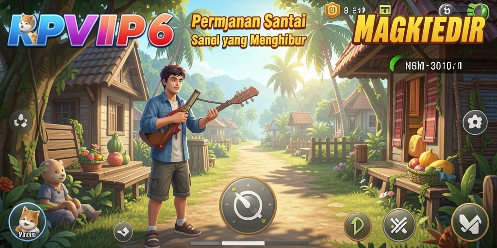 Tangkapan layar utama RPVIP6 menunjukkan gameplay santai yang menghibur.