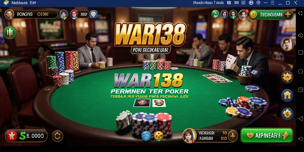 Tampilan gameplay seru di WAR138 selama permainan Poker.