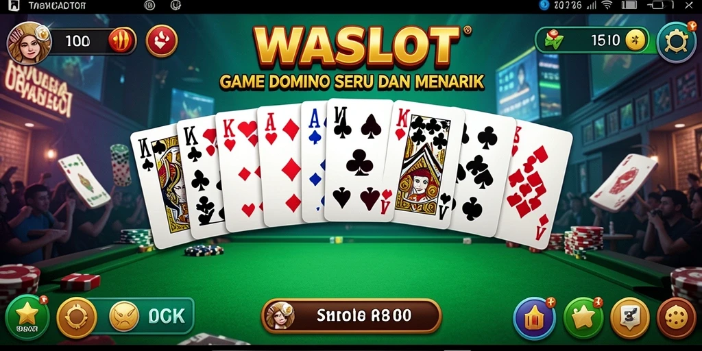 Screenshot menunjukkan momen seru saat bermain Domino di WASLOT.